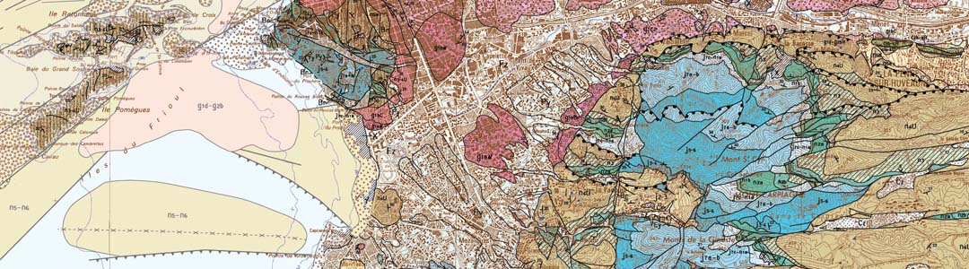 Extrait carte géologique de Marseille - Aubagne
