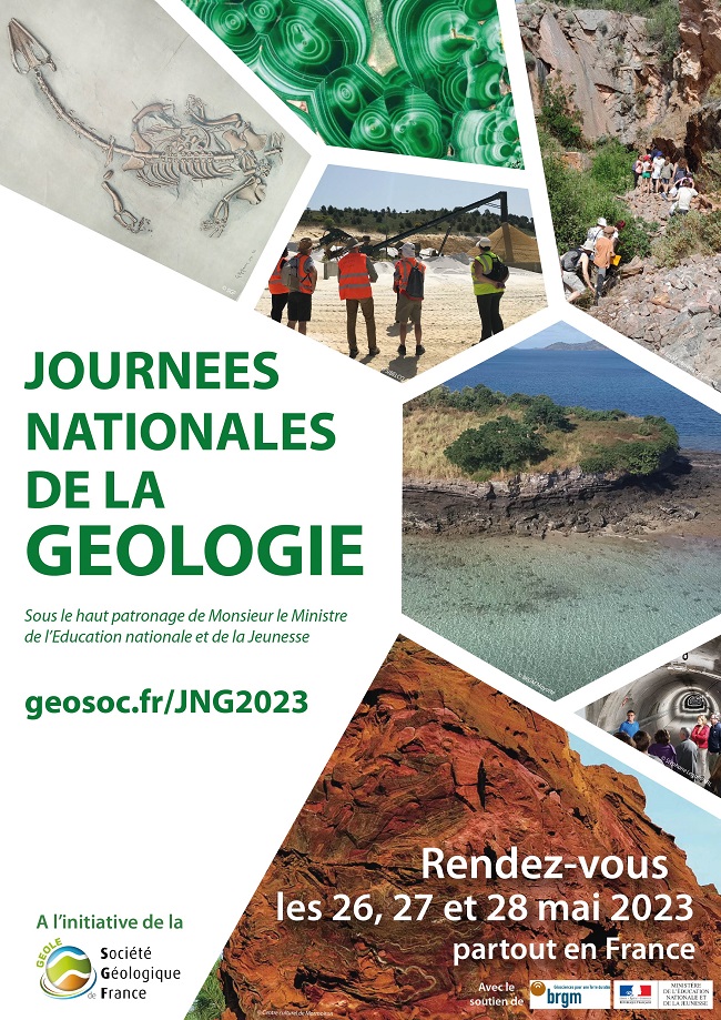 Affiche des Journées nationales de la géologie 2023