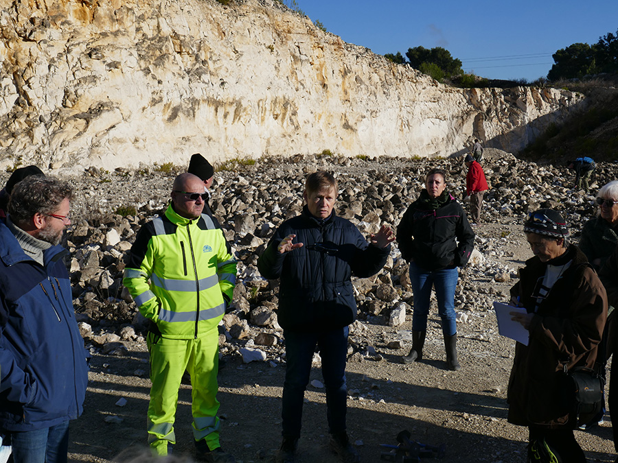 Fabrice Aubert et M. .... exploitant de la carrière Omya