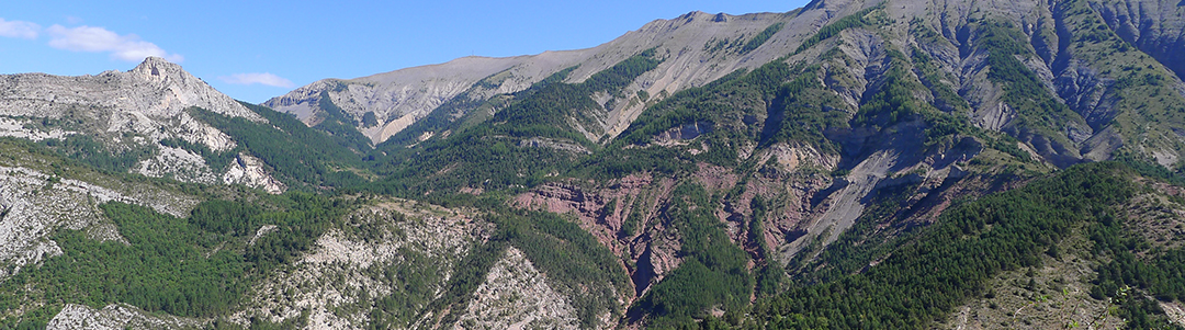 Panorama sur le chevauchement de Nappe de Digne
