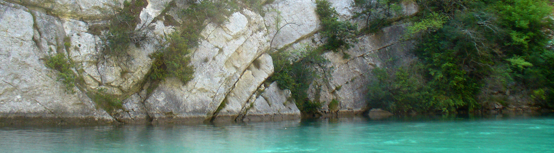 Lac de Quinson - pli dans les calcaires crétacés